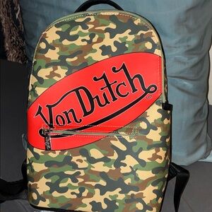 Von Dutch Camo backpack